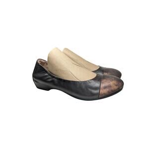 Dansko Lisanne Ballet Flats Womens 41 Brown Leather Career Work Mature Comfort
